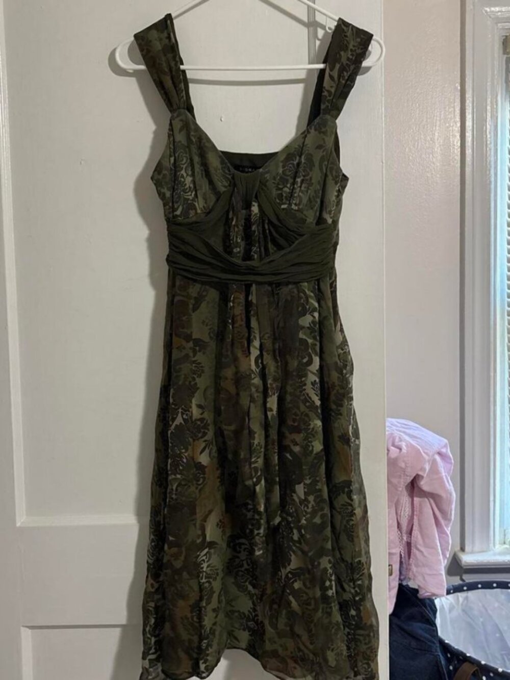 Robbie Bee Women's Green and Khaki Dress